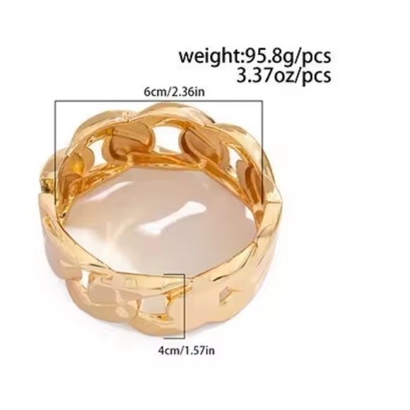 Gold Statement Bracelet - Picture 2 of 3